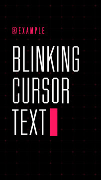 Blinking Block Color Cursor Title