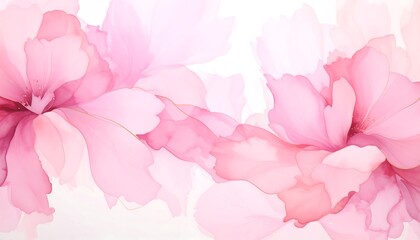 Delicate pink floral abstract background.  Soft, flowing, translucent petals in varying shades of pink create a serene and elegant design