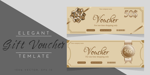 Elegant style voucher template