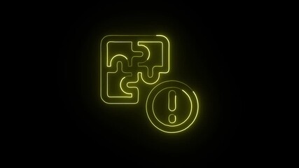 Plugin Error Animation with Glowing Lines on Black Background