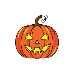 Spooky Jack O' Lantern Design for Halloween Celebrations and Crafts