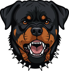 Angry Rottweiler vector