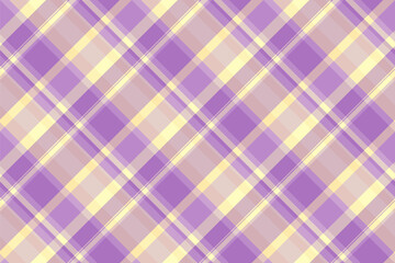 Elegant pastel plaid pattern in soft purple and yellow hues.  Perfect for textile design, website backgrounds, or crafting projects.