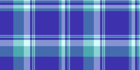 Vibrant blue and teal plaid pattern. Perfect for textile design, fashion, website backgrounds, or wrapping paper.  This seamless texture offers a fresh, modern aesthetic with a classic plaid appeal.