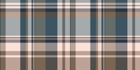 Fit seamless vector check, rug textile tartan texture. Template pattern plaid background fabric in grey and pastel colors.