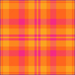 Vibrant orange and pink plaid pattern.  Perfect for textile design, fashion, website backgrounds, or any project needing a bold, energetic aesthetic.