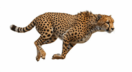 Naklejka premium leopard in front of a white background
