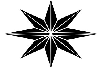 Obraz premium Elegant black and white star and flower designs for festive Christmas and holiday decorations, with options for shiny gold, silver, and red accents