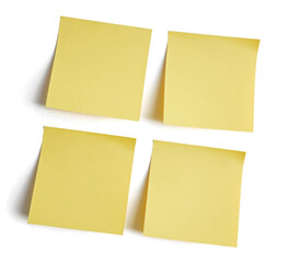 Colorful Post-it Notes for Writing Messages &mdash; Isolated on White Background

