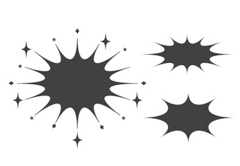 Starburst explosion graphic elements for design