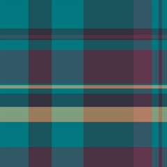 Stylish teal, purple, and beige plaid pattern.  Perfect for textile design, website backgrounds, or fashion projects.