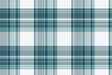 Room seamless fabric textile, styling texture pattern plaid. Pano background tartan vector check in cyan and pastel colors.