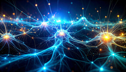 Obraz premium Neural Connections in a Digital Universe