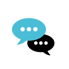 Chat Icon Vector Set – Blank Speech Bubbles and Message Symbols Isolated on White Background