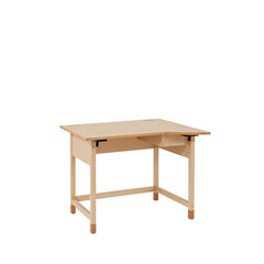 Minimal Wooden Desk &ndash; Light-Toned Workspace with Slim Drawer