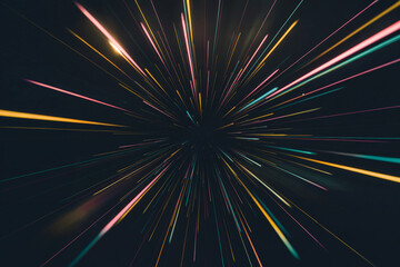 Multicolored Explosion Effect Digital Art