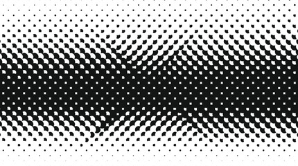 Monochromatic halftone pattern of circles and squares transitioning in density