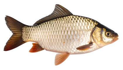 Carp profile against white