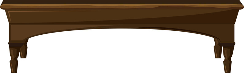 Vintage Wooden Console Table – Vector Illustration