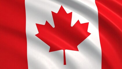 Waving Canadian flag