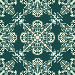 Floral seamless pattern. Ornament, traditional, ethnic, motifs. Vector. Template for fabric, wallpaper, packaging, interior design, printing.