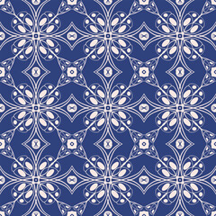 Lace floral seamless pattern. Vector illustration. Ornament, traditional, ethnic, motifs. Template for fabric and textile, wallpaper, packaging, interior design, printing.
