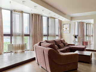 interior design. interior photography of an apartment for rent. One-room apartment with a simple and cozy design. High quality photo