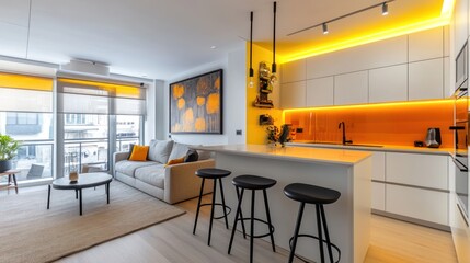 Modern open-plan kitchen and living area (1)