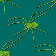 Cartoon monsters seamless Halloween spider pattern for wallpaper and fabrics and textiles and packaging and linens