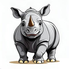 Cute baby rhino