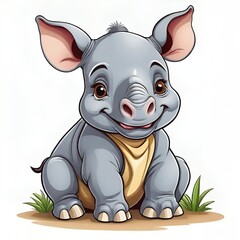 Cute baby rhino