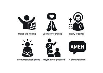 Icons of prayer and worship: meditation, prayer, saints, and communal amen