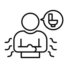 Diarrhea Outline Icon