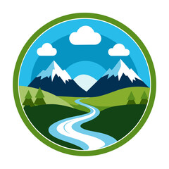 Fototapeta premium mountain landscape with lake