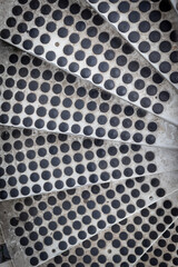 Black dot pattern on stairs