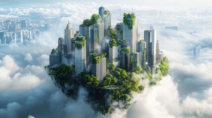 Eco-City in the Clouds: A Sustainable Urban Utopia