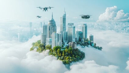 Cloud City: A Futuristic Metropolis Floating Above the Clouds