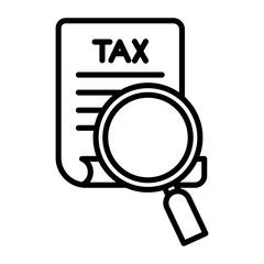 Tax Forecast Outline Icon