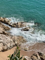 waves and rocks
