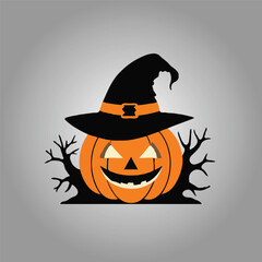 halloween pumpkin with bats