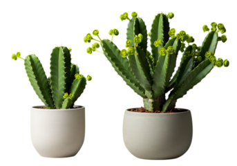 Euphorbia Ingens A Stunning Succulent Duo in Modern Pots, Perfect for Home Decor