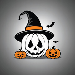 halloween background with pumpkin