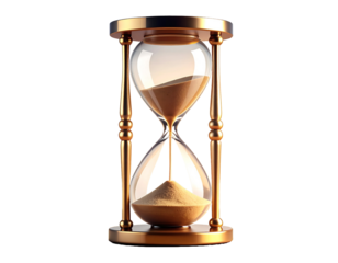 hourglass on white background