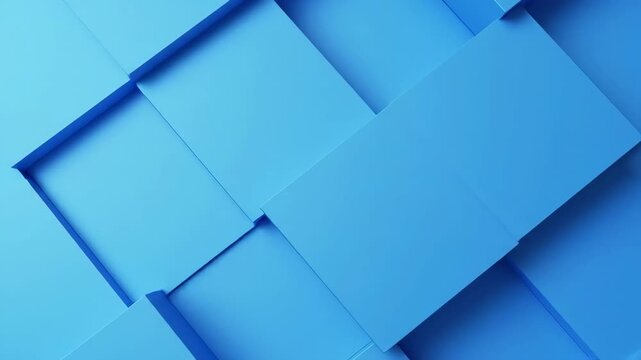 Abstract Blue Cube Pattern Dynamic Background Video