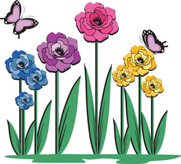 flowering plants with butterflies 10