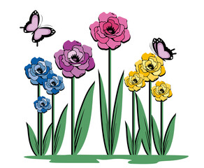 flowering plants with butterflies 10