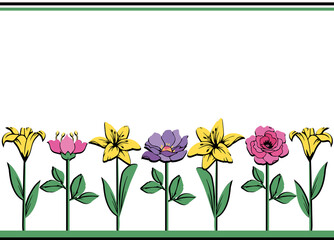 flowers vintage border