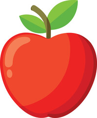red apple vector illustration