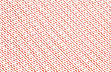 Red plastic mesh texture isolated on white background, clipping path