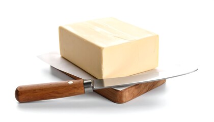 Butter block with knife